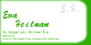 eva heilman business card